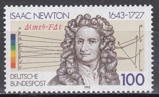 Germania 1993 - A 350-a aniversare a lui Isaac Newton, fizician, MNH
