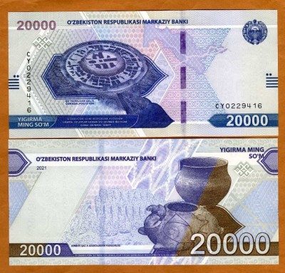 !!! UZBEKISTAN - 20.000 SUM 2021 - P NEW - UNC foto