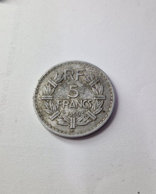 Monedă 5 francs 1950 foto