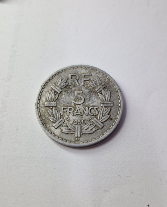 Monedă 5 francs 1950