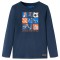 Tricou de copii cu m&acirc;neci lungi, bleumarin melanj, 116