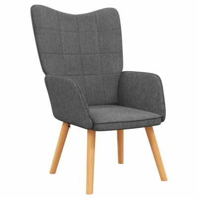 vidaXL Scaun de relaxare, gri &amp;icirc;nchis, material textil foto