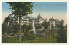 cp Calimanesti : Hotelurile Geante No.1 si 2 - circulata 1915, timbre foto