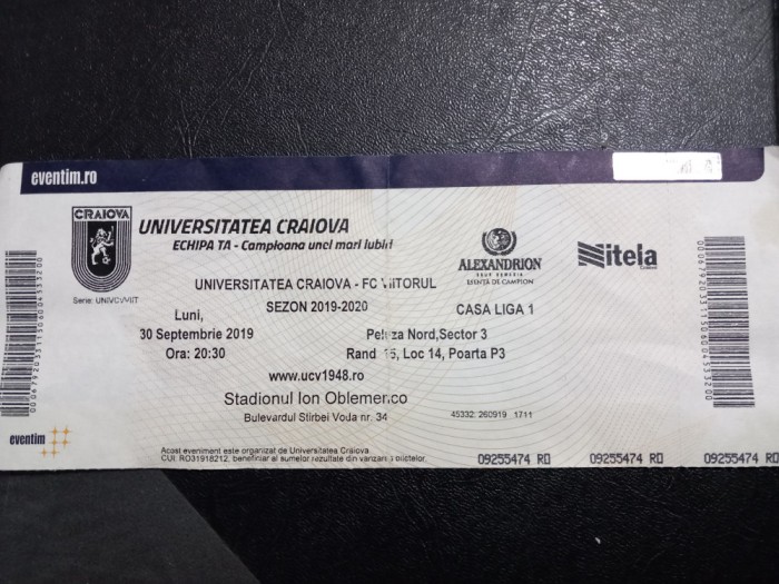 Bilet U Craiova - Viitorul Constanta