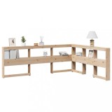 VidaXL Bibliotecă tăblie &icirc;n formă de L, 140 cm, lemn masiv de pin 859280