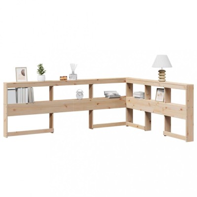 vidaXL Bibliotecă tăblie &amp;icirc;n formă de L, 140 cm, lemn masiv de pin 859280 foto
