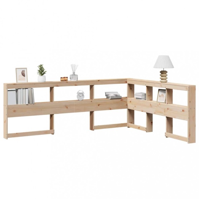 vidaXL Bibliotecă tăblie &icirc;n formă de L, 140 cm, lemn masiv de pin 859280
