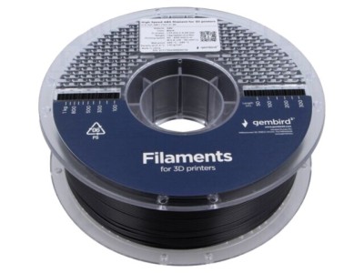 Filament ABS 1,75mm negru 1kg High Speed GEMBIRD foto