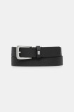 Tommy Jeans curea de piele culoarea negru, AW0AW17586