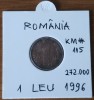 1 leu 1996, Rom&acirc;nia, rar