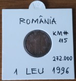 1 leu 1996, Rom&acirc;nia, rar