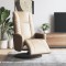vidaXL Fotoliu rabatabil cu suport picioare cappuccino piele ecologică 356508