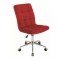 Scaun birou cu stofa tip catifea SL Q020, inaltime reglabila, cadru cromat, rotatie 360&deg;, 90 kg, Bordo