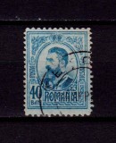 RO 1908 LP 66 e &quot;Carol I - gravate &quot;, 40B/verde - FALS chimic/albastru stampilat