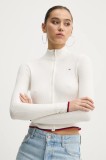Tommy Jeans cardigan femei, culoarea bej, DW0DW19337