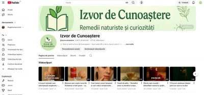 V&amp;acirc;nd canal YouTube 5.000 abonați &amp;ndash; nișă remedii naturiste foto