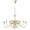 Candelabru alb de metal in stil antic 8 x becuri E14