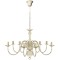 Candelabru alb de metal in stil antic 8 x becuri E14