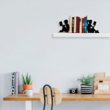 Cumpara ieftin Suport de carti metalic decorativ Kitap tutucu Negru 40.5x14x22 cm