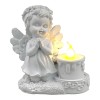 Statueta inger cu lumanare in stanga, 9X10 cm