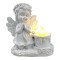 Statueta inger cu lumanare in stanga, 9X10 cm