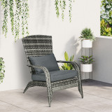 Outsunny Scaun Rachita Adirondack pentru Gradina, Gri