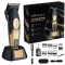 Masina De Tuns Profesionala BIRAI Golden Mirage, Acumulator, Stand Incarcare, Motor Puternic 9000 RPM, Afisaj LED, Incarcare Super Rapida USB, Reziste