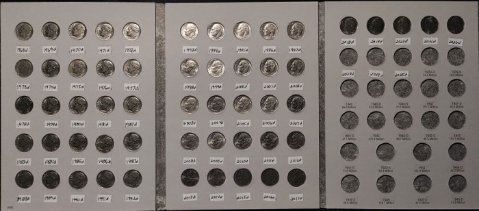 10 centi (One Dime) USA - SUA - (1968 D - 2022 D)