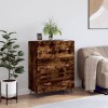 VidaXL Comodă cu sertare, stejar afumat, 69,5x34x90 cm, lemn prelucrat 827825