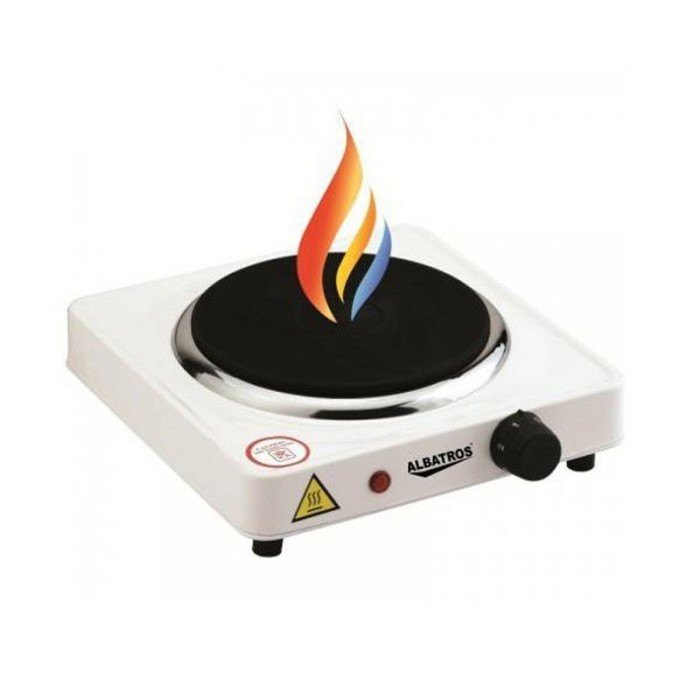 Plita electrica Albatros AP10W, 1000 W, 1 arzator, Alb Plita electrica Albatros AP10W, 1000 W, 1 arzator, Alb