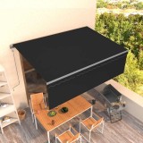 VidaXL Copertină retractabilă automat cu stor, antracit, 4,5x3 m