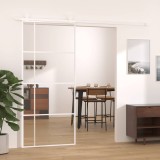 Cumpara ieftin Ușă glisantă, alb, 90x205 cm, sticlă ESG și aluminiu