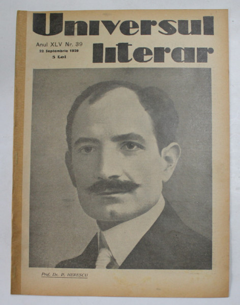 UNIVERSUL LITERAR , REVISTA , ANUL XLV , NR. 39, 22 SEPTEMBRIE , 1929