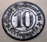 2.084 GERMANIA WWI 10 PFENNIG KRIEGSGELD STADT FRANKENTHAL 1917, Europa, Zinc