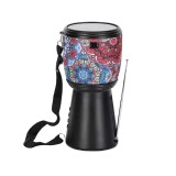 Boxa portabila, tip tarabana, conexiune bluetooth, incarcare solara, cu radio FM si lanterna, dimensiuni 18*14 cm, putere 10W, negru