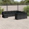 Gossi set canapele de gradina, 12 piese, cu perne, negru, poliratan