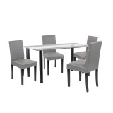 Cumpara ieftin Set de masă Cadiz 4+1 negru-gri