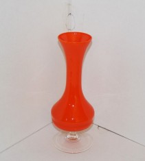 Vaza pedestal solifleur opalina multistrat, cased, suflata manual - Opalina Fiorentina - Vetreria Stelvia, Empoli Italia