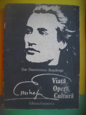 HOPCT MIHAI EMINESCU /VIATA OPERA CULTRURA -ZOE D BUSULENCA 1989 -515 PAGINI foto