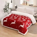 Cumpara ieftin Patura pufoasa cocolino cu Blanita, Model Mos Craciun, albastru si alb 200x230 CRN20