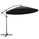 Umbrelă de soare suspendată, antracit, 3 m, st&acirc;lp de aluminiu