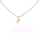 Pandativ din aur de 14k in forma de litera P