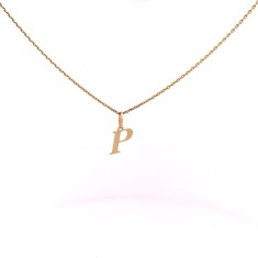 Pandativ din aur de 14k in forma de litera P