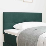 Tăblie LED Tapițată cu Butoane Verde &Icirc;nchis 80 cm Catifea