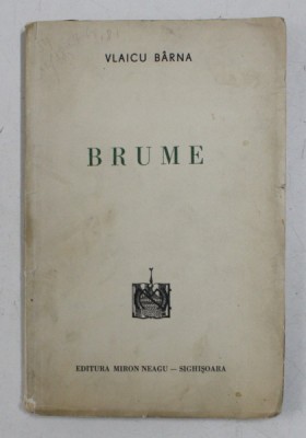 BRUME - versuri de VLAICU BARNA , cu ilustratii in text de W. SIEGFRIED , 1937 , CONTINE DEDICATIA AUTORULUI* foto