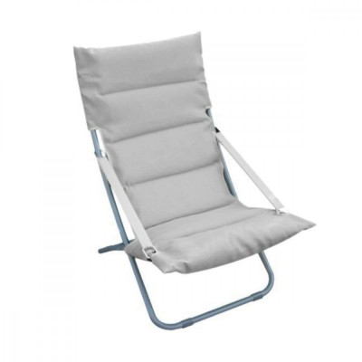 Șezlong de plajă Verde gri foto