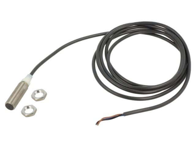 Senzor inductiv OMRON M12 0-8mm 12-24V PNP NO IP67 200mA cablu 2m