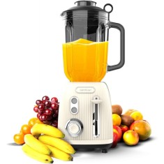 Blender Cecotec Power Black Titanium RetroBeige, 1200W, Bol sticla 1.5L