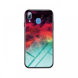 Husa Samsung Galaxy A30 Lemontti Glass Case Colorful Nebula