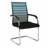 Scaun conferinta albastru negru Esin 55x64x93 cm